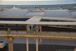 Walkway from Gangway into Port of Malaga cruise terminal.jpg
