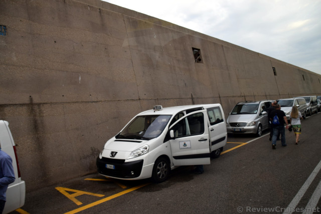 Taxis at Civitavecchia Port Cruise Ship Docking Area .jpg