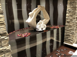 Closer View of Yoga Pose Sculpture