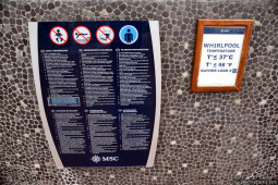 Whirpool Hot Tub Safety Information on MSC Divina